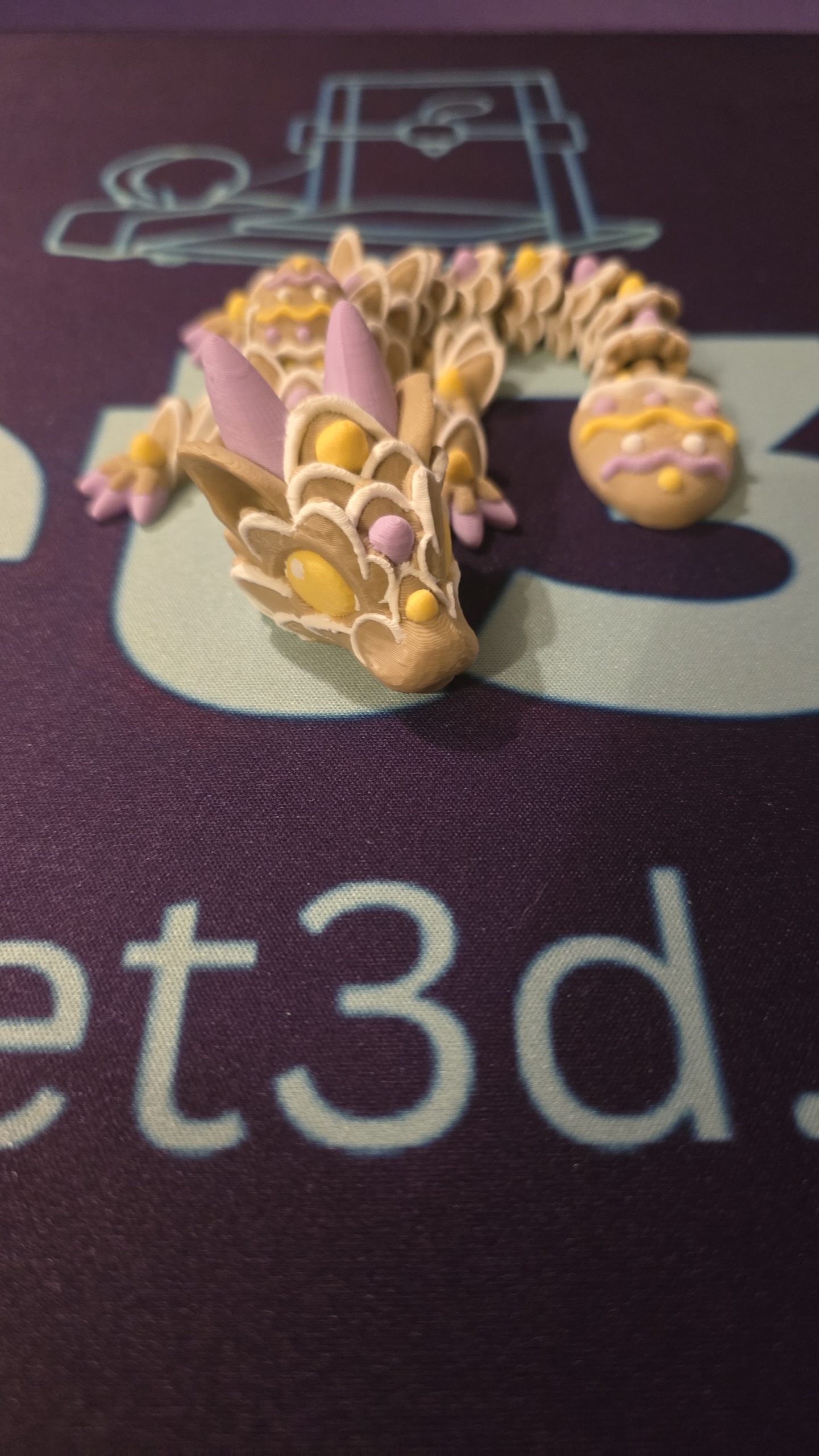 Cookie Dragon (Purple and Yellow)