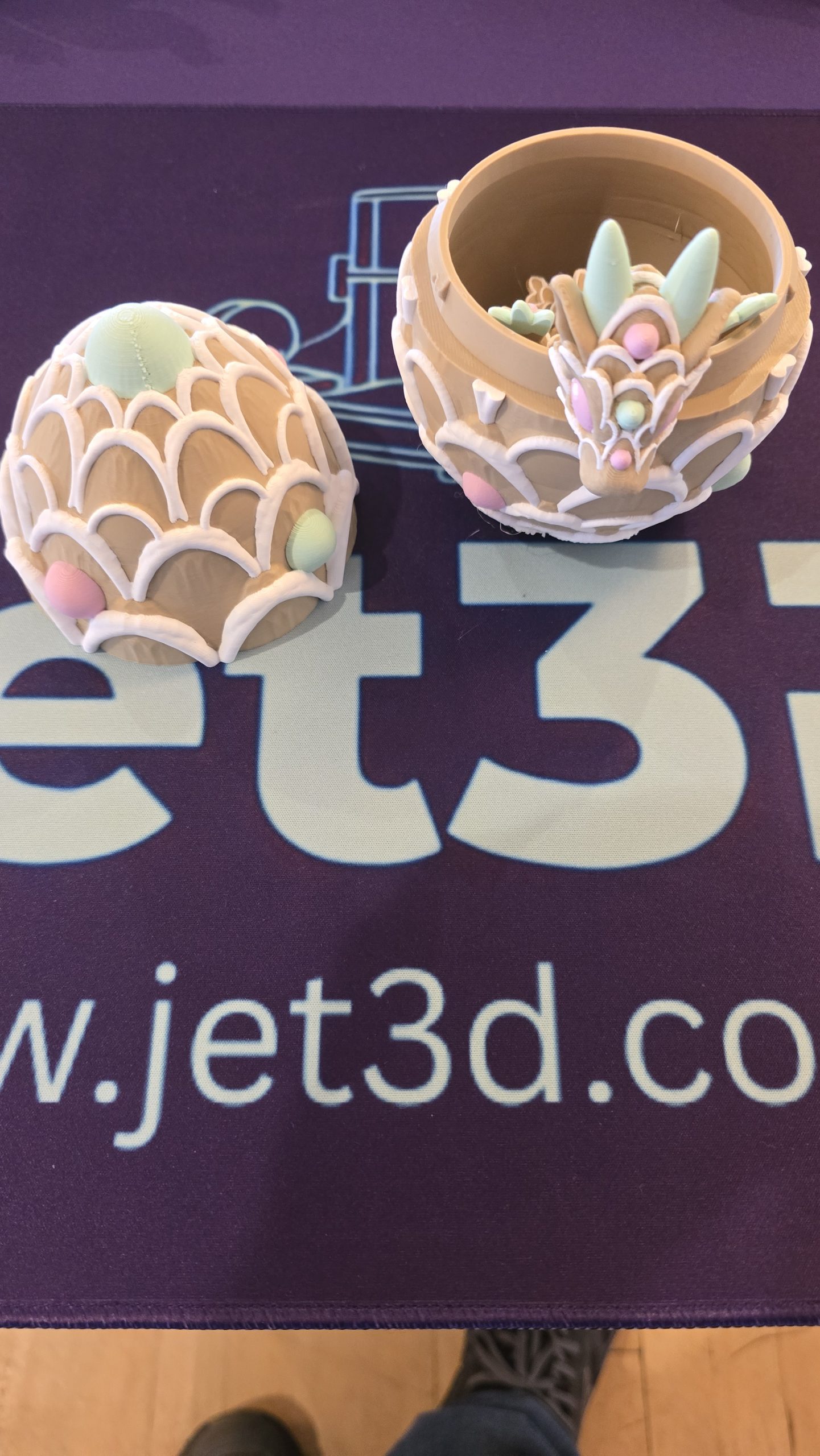 Cookie Dragon With Egg (Green & Pink)